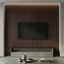 NU Wall Palm dark oak and black waterproof wall panels, pack of 4, showing textured wood grain finish for interior wall decoration.
