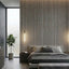 NU Wall Palm grey oak and black waterproof wall panel pack of 4, modern textured wall panel for interior decor.