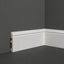 NU Wall Legacy skirting board sample with 100mm length, 120mm width, and 15mm depth in a natural wood finish.