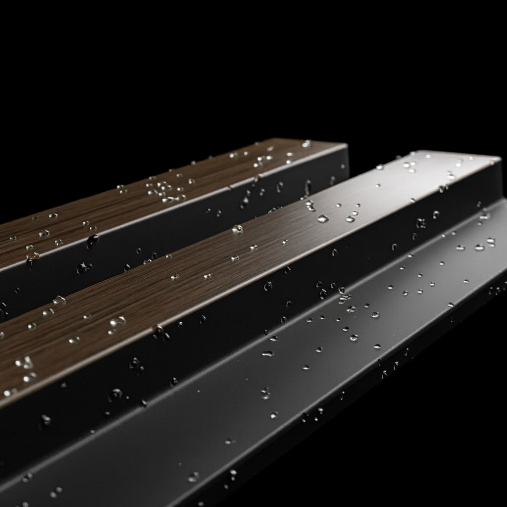 Residence Dark Oak and Black Waterproof Wall Panel