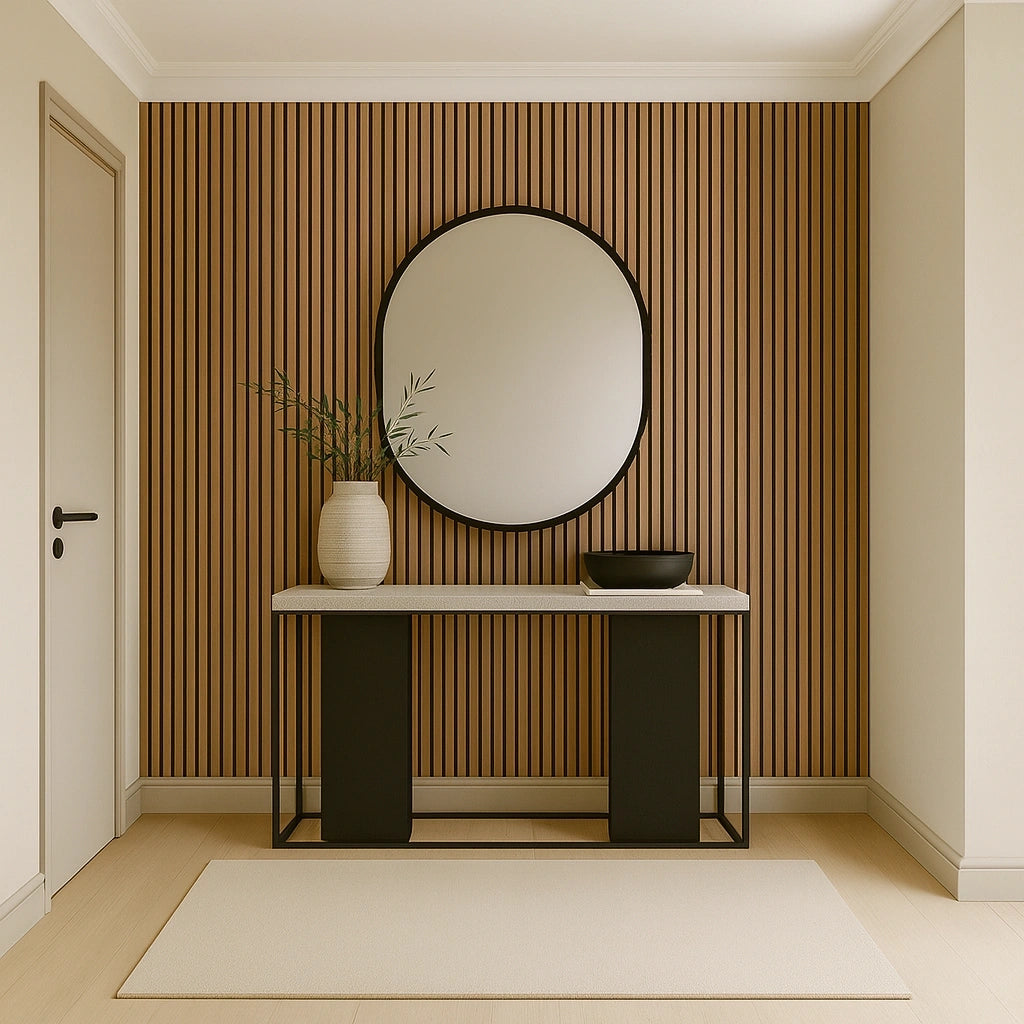 Residence Medium Oak and Black Waterproof Wall Panel