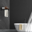 Waterproof polystyrene light brushed black thin slatted wall panelling
