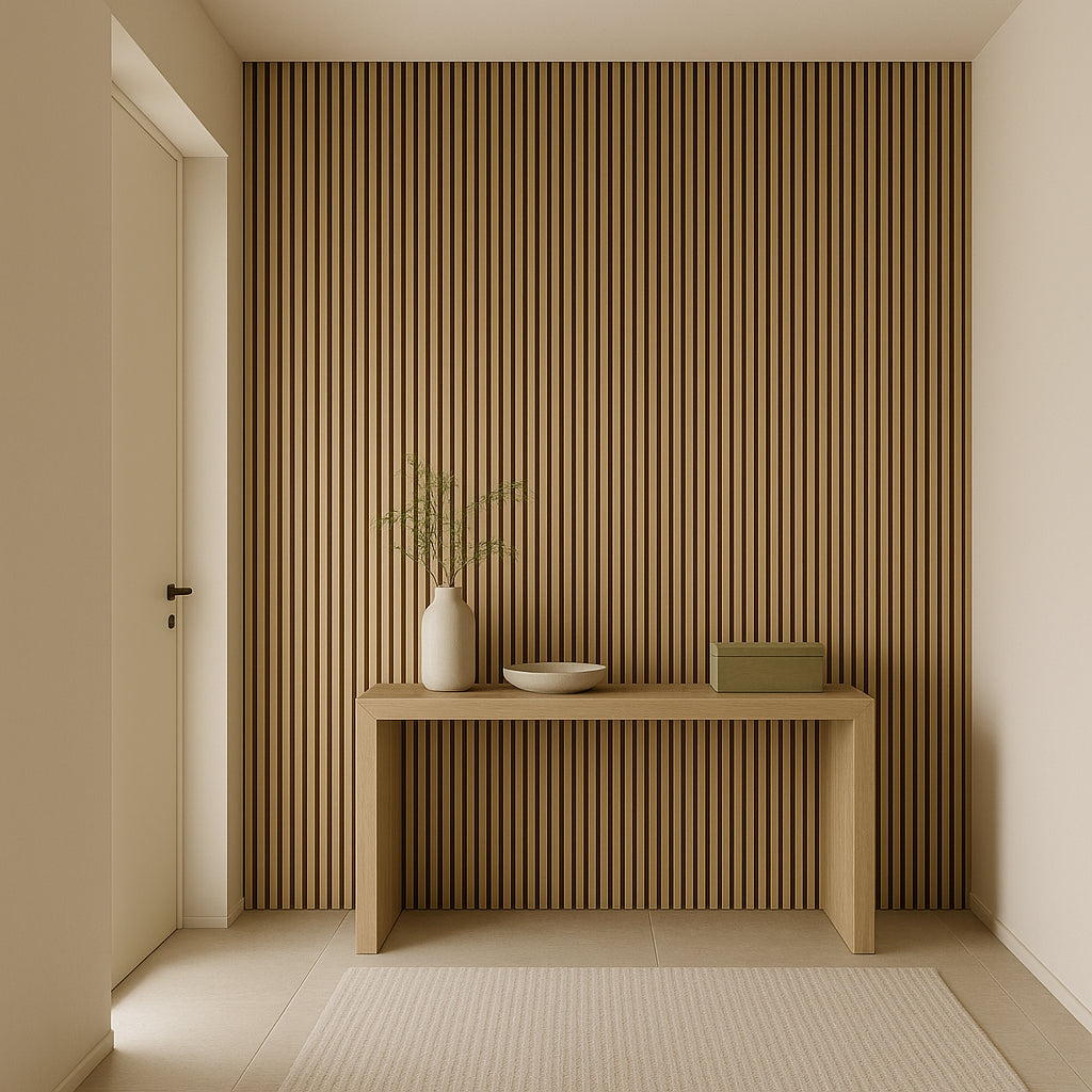 Residence Light Oak and Black Waterproof Wall Panel