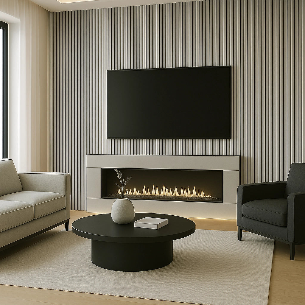 Residence Grey Oak and Black Waterproof Wall Panel