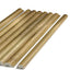 Residence Medium Oak and Black End Cap (Groove) - NUWALL UK