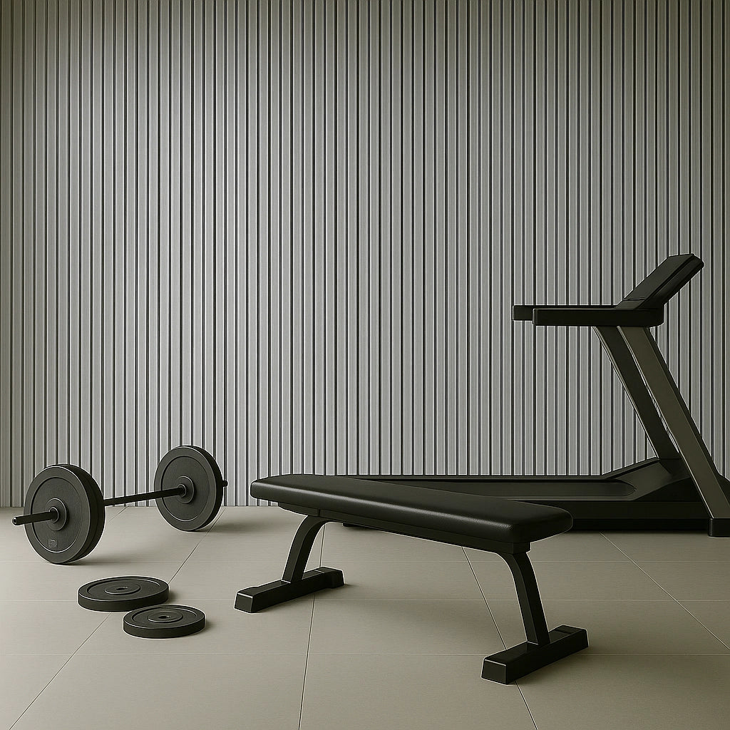 Residence Grey Oak and Black Waterproof Wall Panel