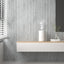 Waterproof polystyrene light grey marble effect thin slatted wall panelling
