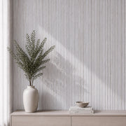 White Washed Travertine Reeded Wall Panel - Single