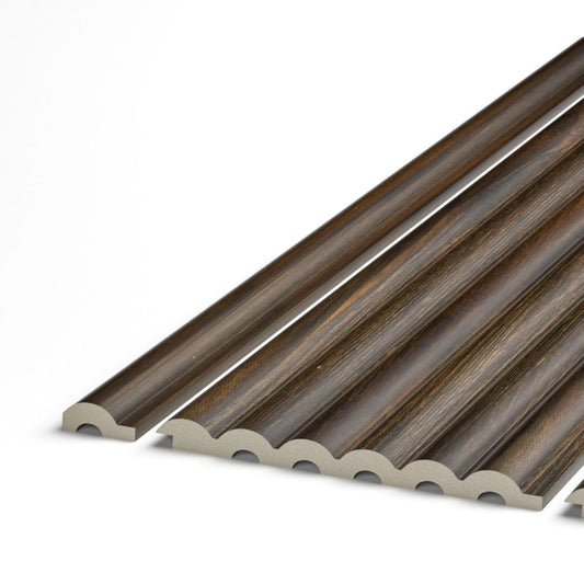 Arc Reeded Warm Oak End Cap (Tongue)