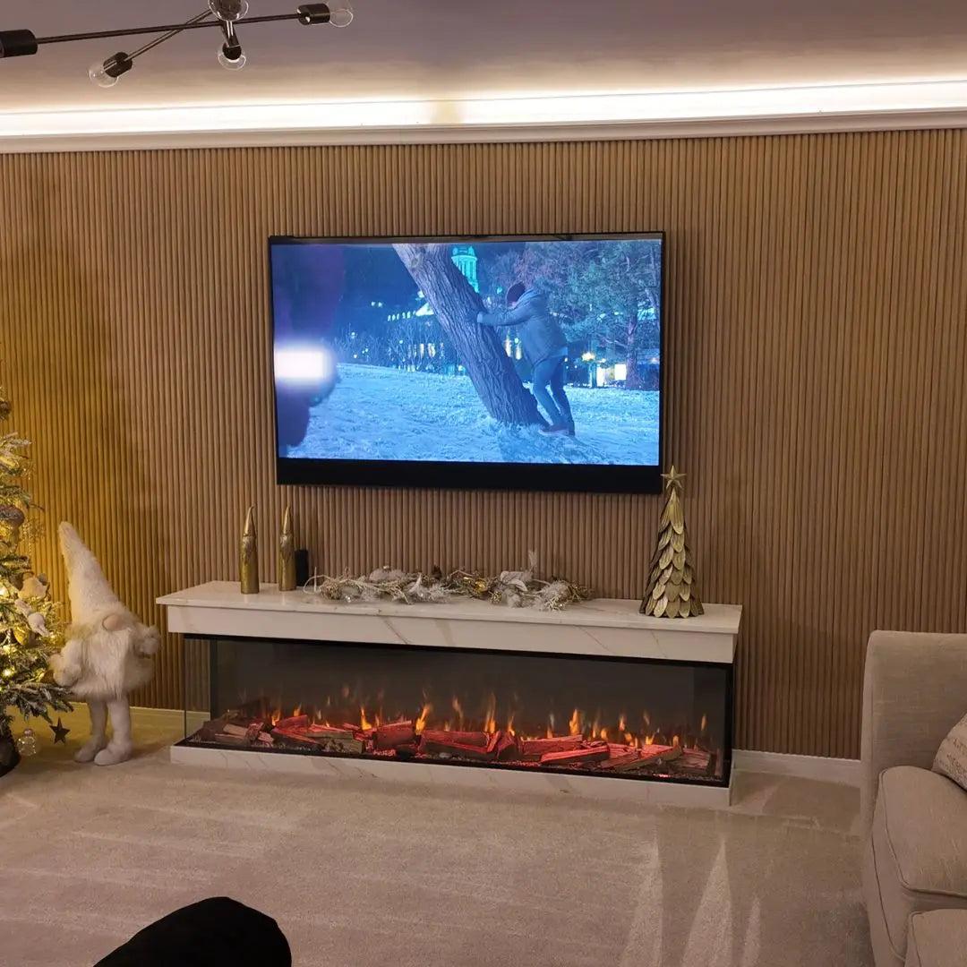 Arc Reeded – Light Oak Waterproof Wall Panel • Pack of 4 - NUWALL UK