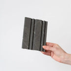 NU Wall Dubai Midnight Storm slatted wall panels pack of 4, showcasing modern dark gray textured wall decor for interior design.