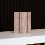 NU Wall Dubai Camel Sand slatted wall panels pack of 4, showcasing modern beige wall panel design for interior accents.