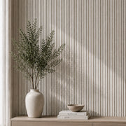 Oatmeal Linen Reeded Wall Panel - Single