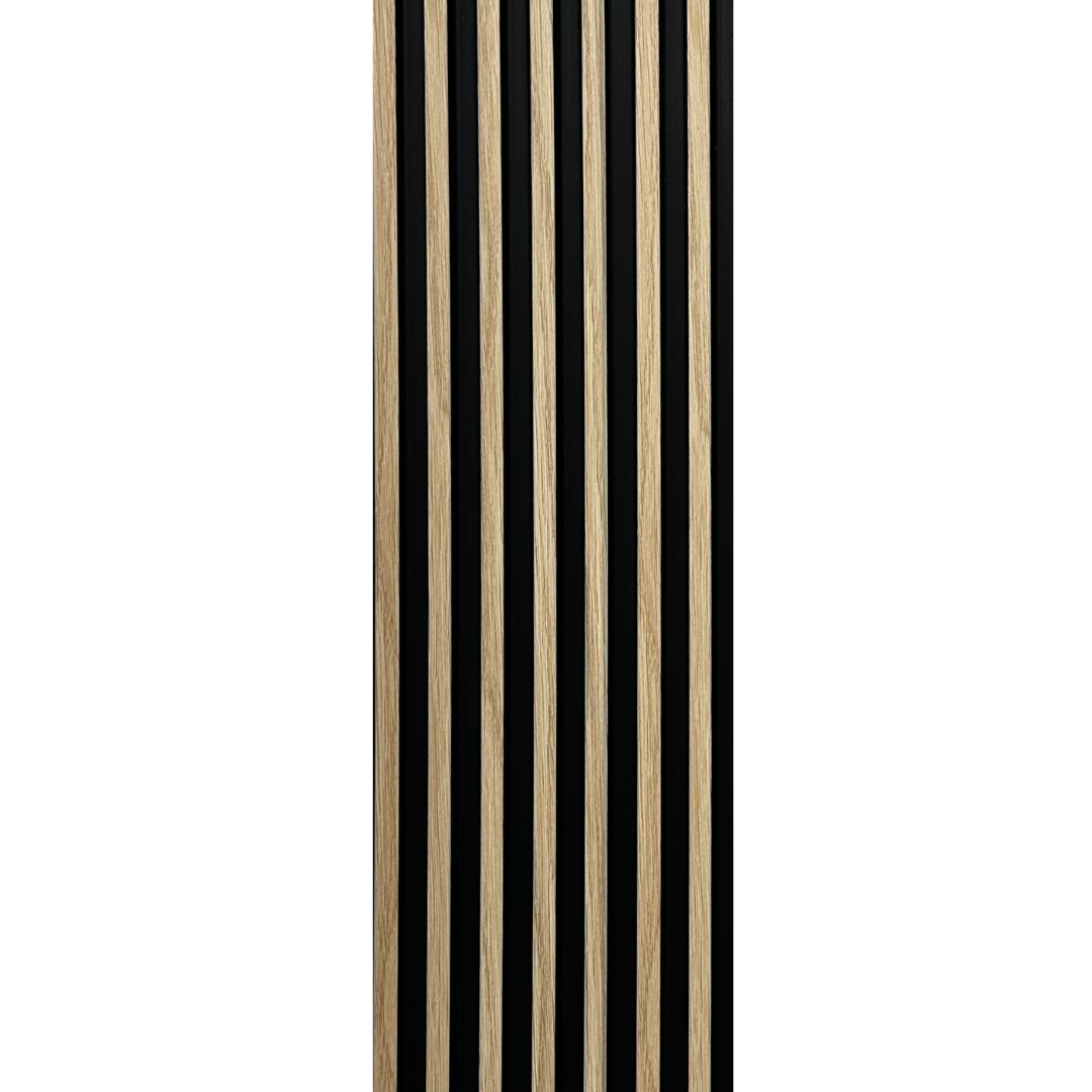 Palm Light Oak & Black Small Slatted Wall Panels | Pack of 4 Secondary image