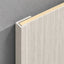 NU Wall End Trim Cool Beige Travertine WPC joint trim for seamless wall edges, featuring a stylish beige travertine finish.