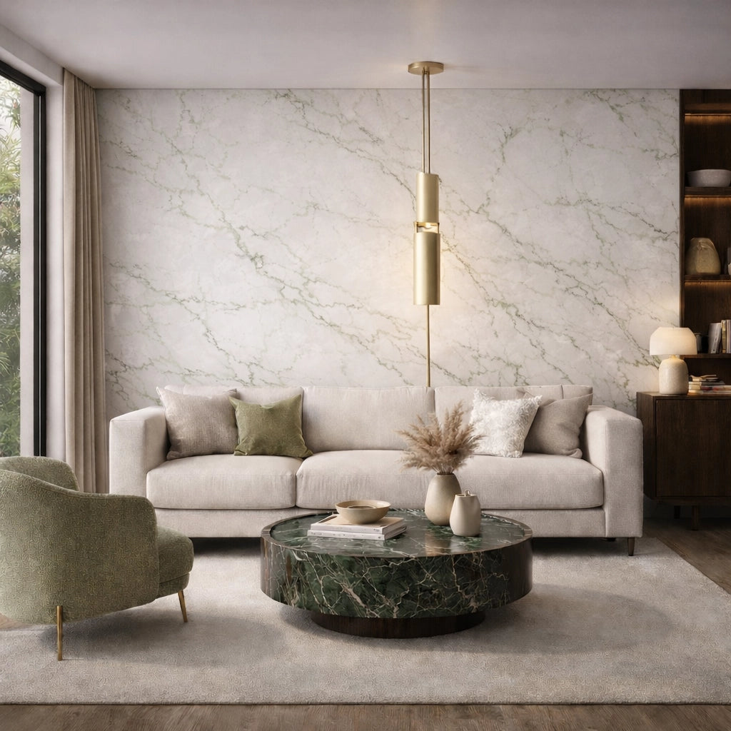 Calacatta Marble Effect Self Adhesive Wall Panel - NUWALL UK