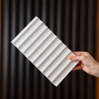 NU Wall Elegance Fluted Paintable Wall Panel Sample showing textured, fluted design suitable for interior wall decoration.