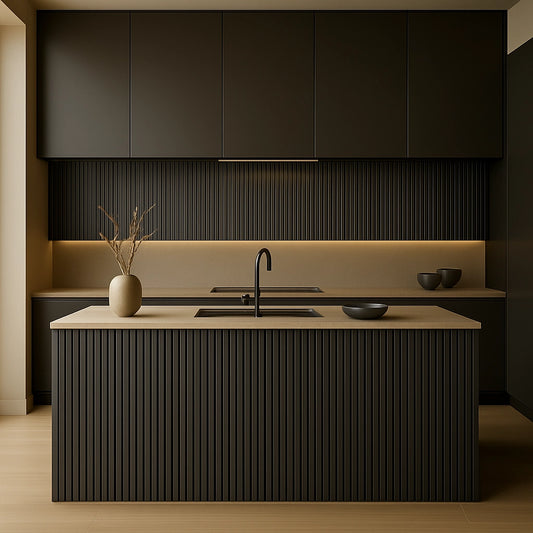 Residence Grey Oak and Black Waterproof Wall Panel