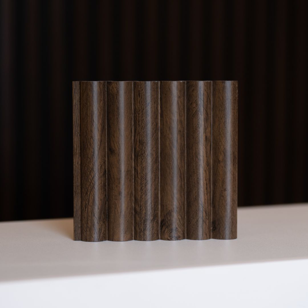 Arc Reeded Warm Oak Wall Panels | Pack of 4 Secondary image