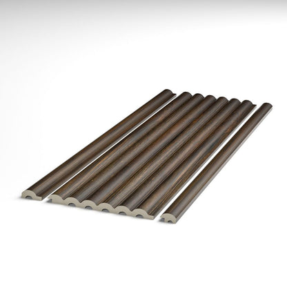 Arc Reeded Warm Oak End Cap (Groove)