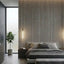 NU Wall Palm grey oak and black waterproof wall panel pack of 4, modern textured wall panel for interior decor.