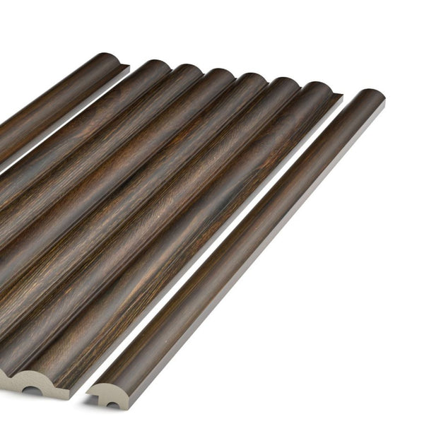 Arc Reeded Warm Oak End Cap (Groove) - NUWALL UK