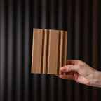 Dubai Natural Oak Slatted Wall Panel by NU Wall, pack of 4, showcasing sleek oak wood slats for modern interior wall decor.