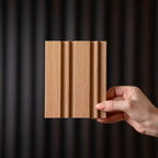 NU Wall Dubai Natural Oak Slatted Wall Panels pack of 4, showcasing modern wooden wall decor with horizontal slats and natural oak finish.