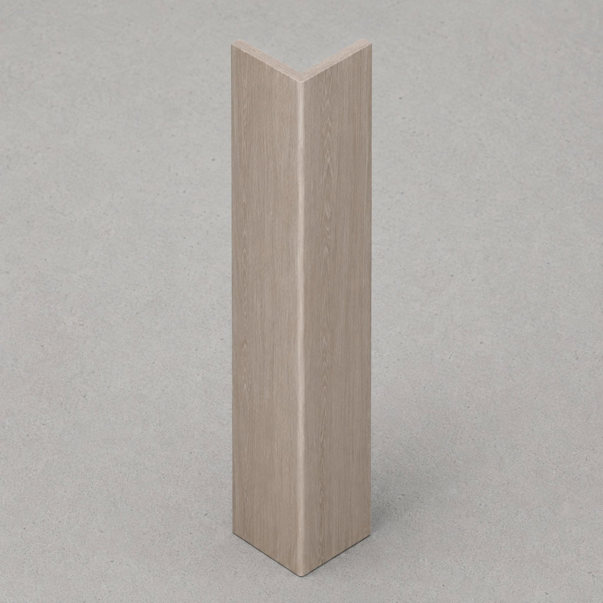 NU Wall Mink Oak Corner Trim showing a smooth, L-shaped wood corner piece for wall finishing and protection.