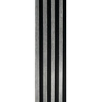 NU Wall Residence grey oak and black waterproof wall panels, pack of 4, with textured wood grain finish and sleek black accents.