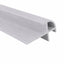 NU Wall Serenity Silver Basalt SPC Joint Trim for external corners, showing sleek silver finish and precise corner detailing.