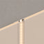 NU Wall LED Joint Trim in Parchment Pearl, WPC joint trim with LED lighting, showcasing a sleek, modern design for wall finishing.