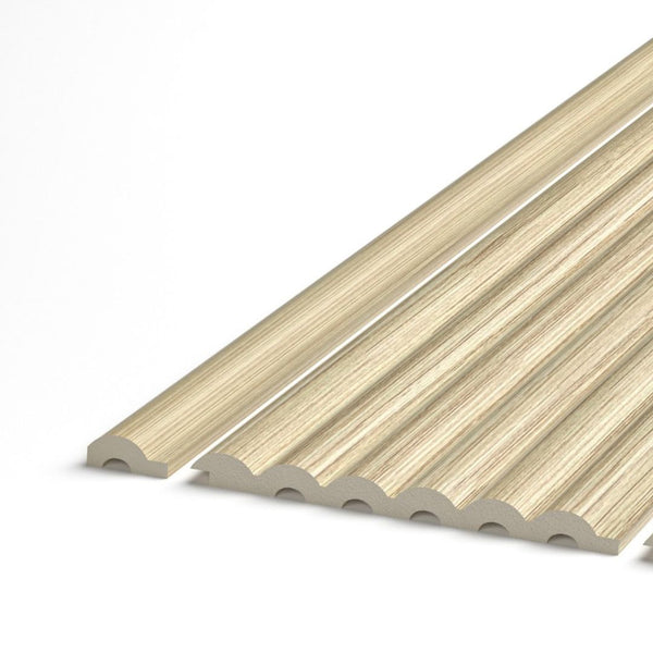 Arc Reeded Light Oak End Cap (Tongue) - NUWALL UK