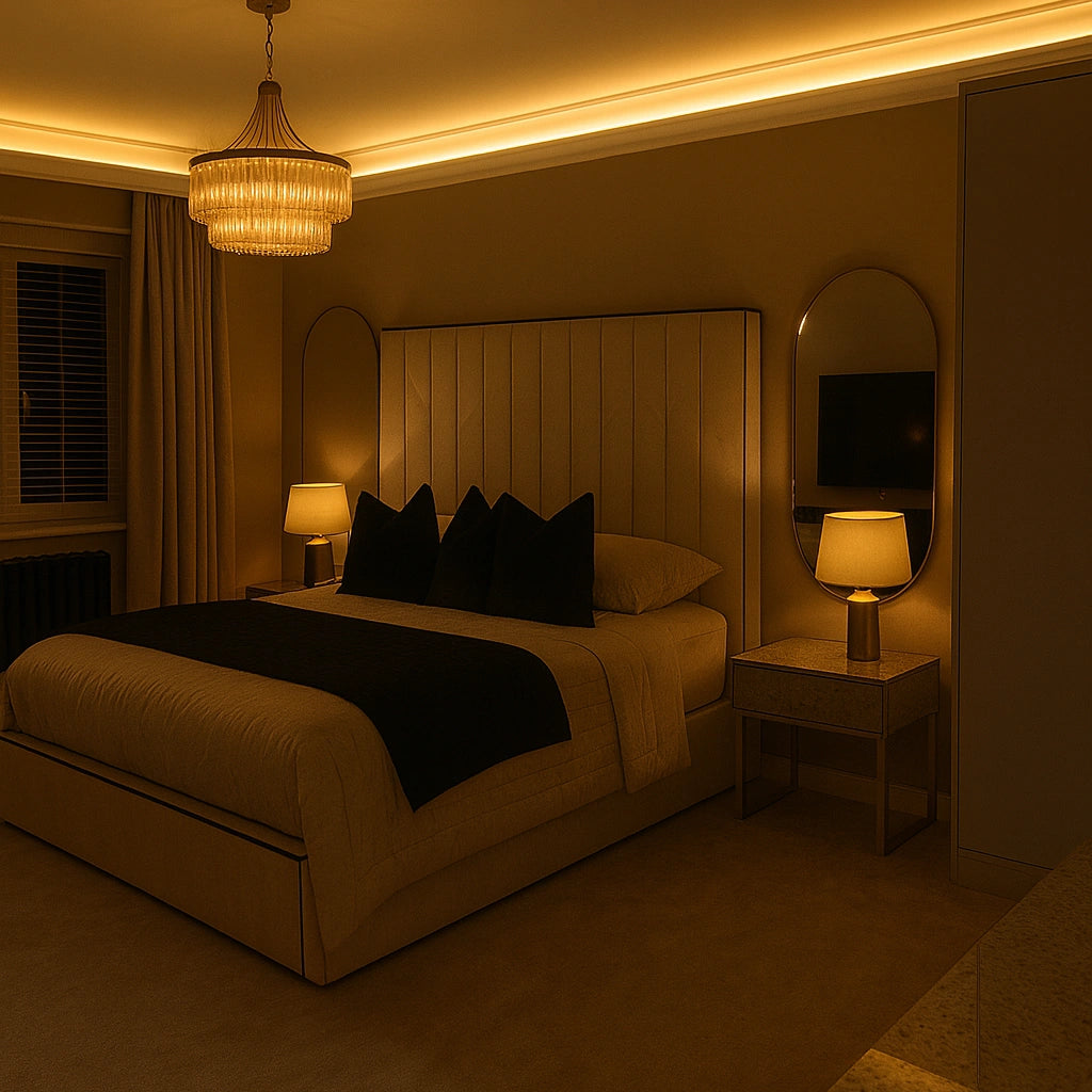 LED Cornice | L240cm x W13.5cm x D4.5cm - NUWALL UK