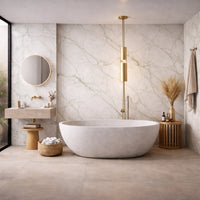 Calacatta Marble Effect Self Adhesive Wall Panel - NUWALL UK