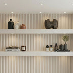 Set of four NU Wall Elegance Cascade paintable wall panels with textured, decorative design for interior wall decoration.
