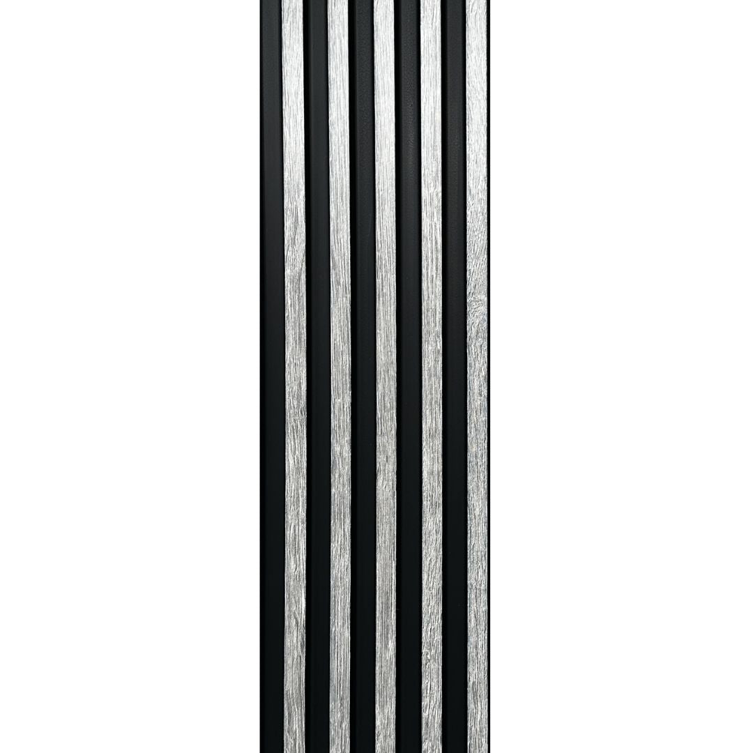 Palm Grey Oak & Black Small Slatted Wall Panels | Pack of 4 Secondary image