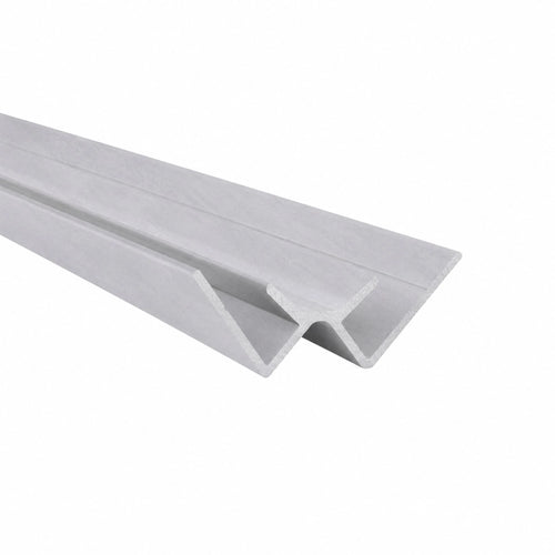 NU Wall Serenity Silver Basalt SPC Joint Trim for internal corners, showcasing smooth silver finish and precise fit for wall installations.