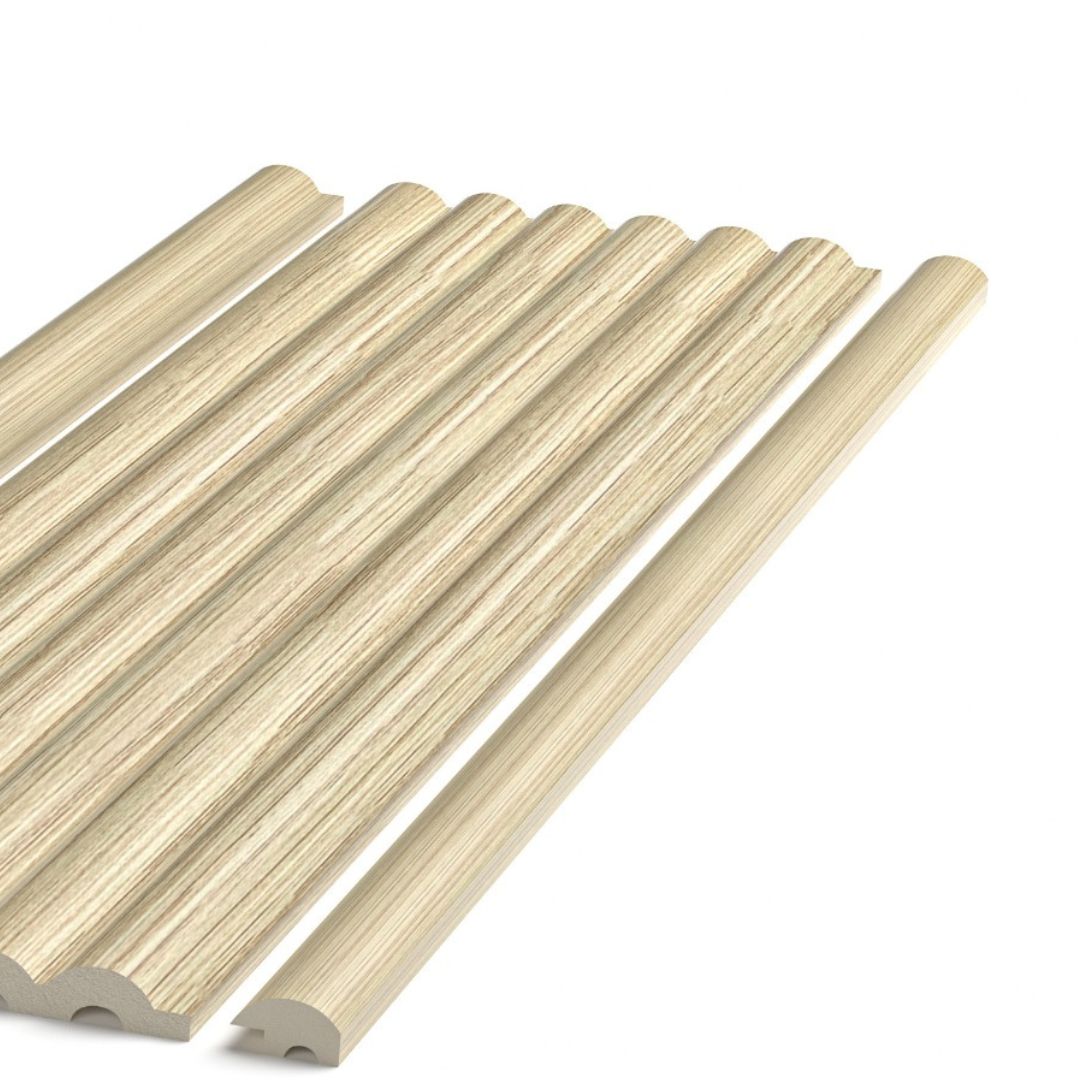 Arc Reeded Light Oak End Cap (Groove) - NUWALL UK Main image