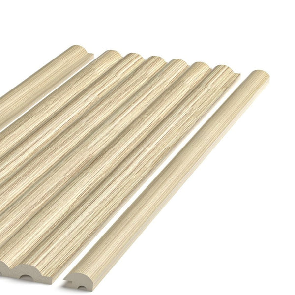 Arc Reeded Light Oak End Cap (Groove) - NUWALL UK