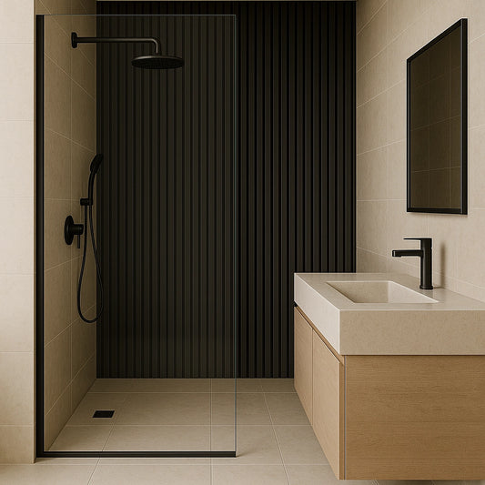 Residence Brushed Black Waterproof Wall Panel