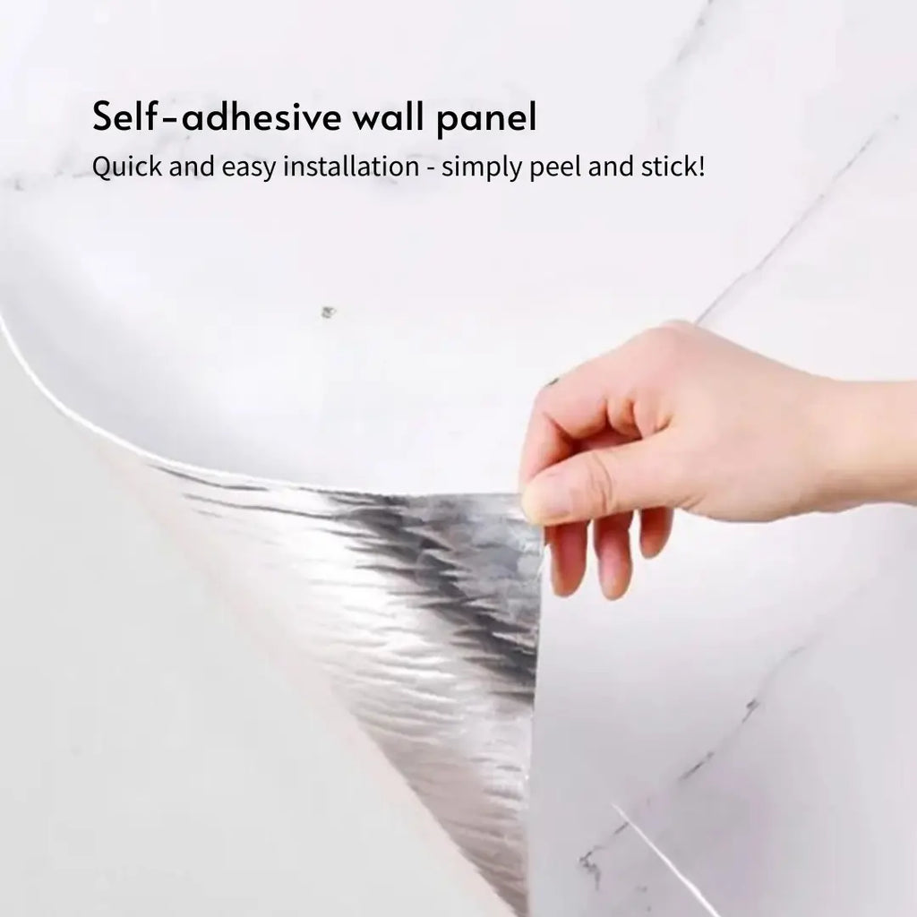 Carrara White Marble Effect Self Adhesive Wall Panel - NUWALL UK