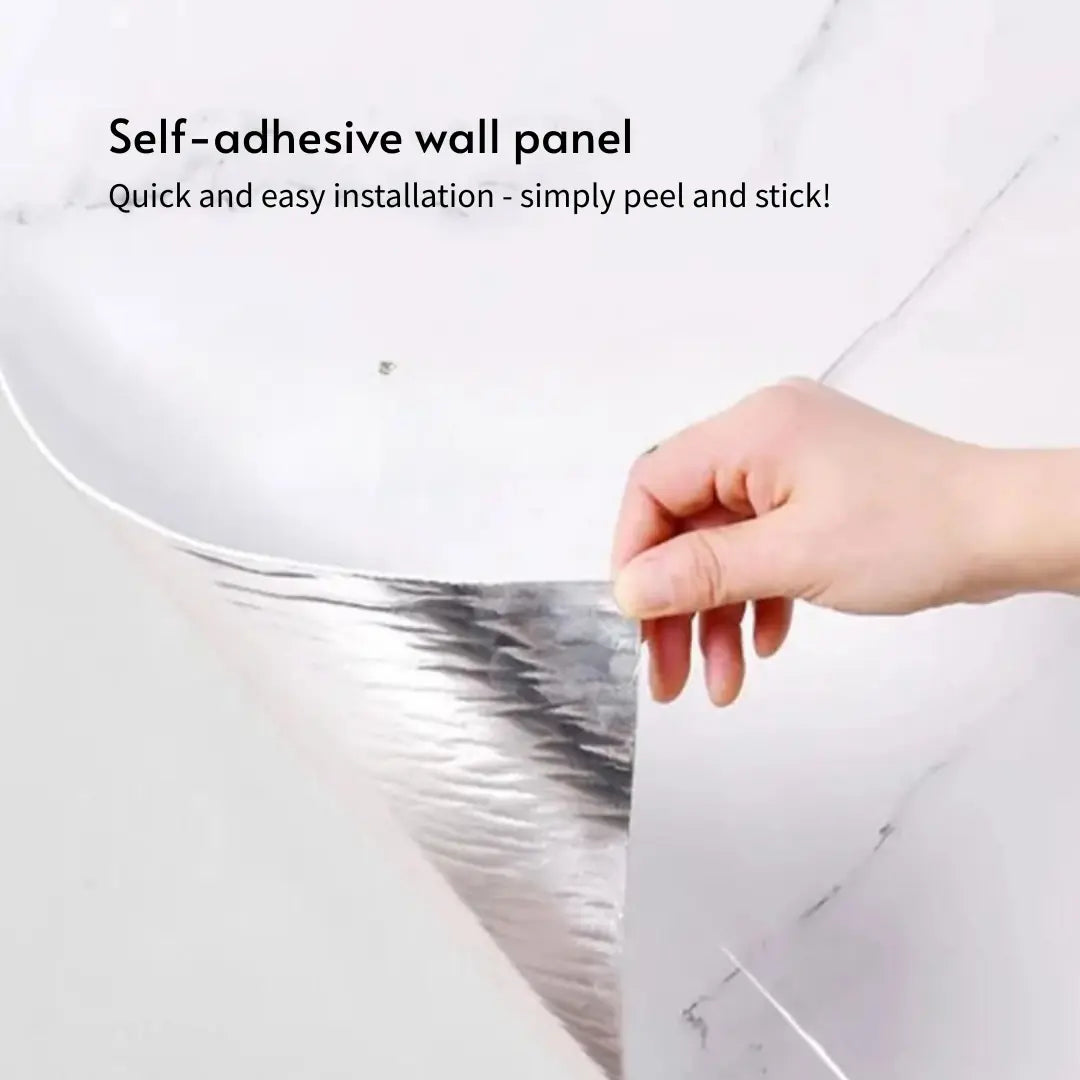 Carrara White Marble Effect Self Adhesive Wall Panel - NUWALL UK