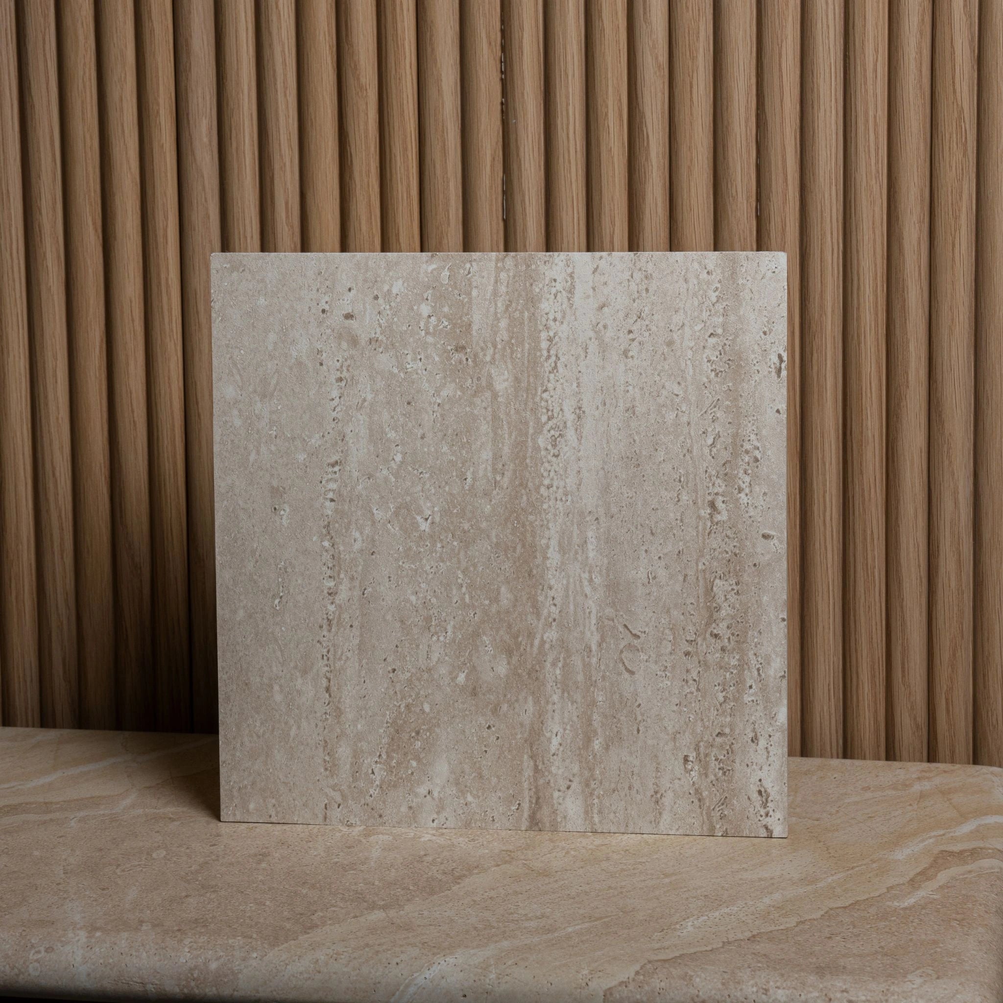 Serenity Alabaster Travertine SPC Waterproof Shower Panel