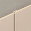 NU Wall Joining Trim Parchment Pearl WPC joint trim for wall finishing, with a smooth parchment pearl finish and decorative edge.