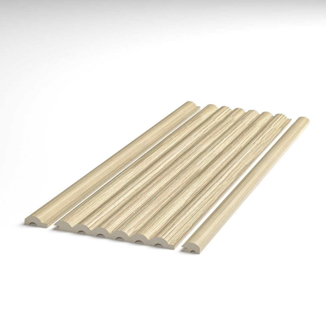 Arc Reeded Light Oak End Cap (Tongue) - NUWALL UK