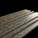 Waterproof polystyrene beige marble effect thin slatted wall panelling