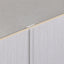 NU Wall white washed travertine WPC joint trim, joining trim for wall or flooring applications with a smooth, elegant finish.