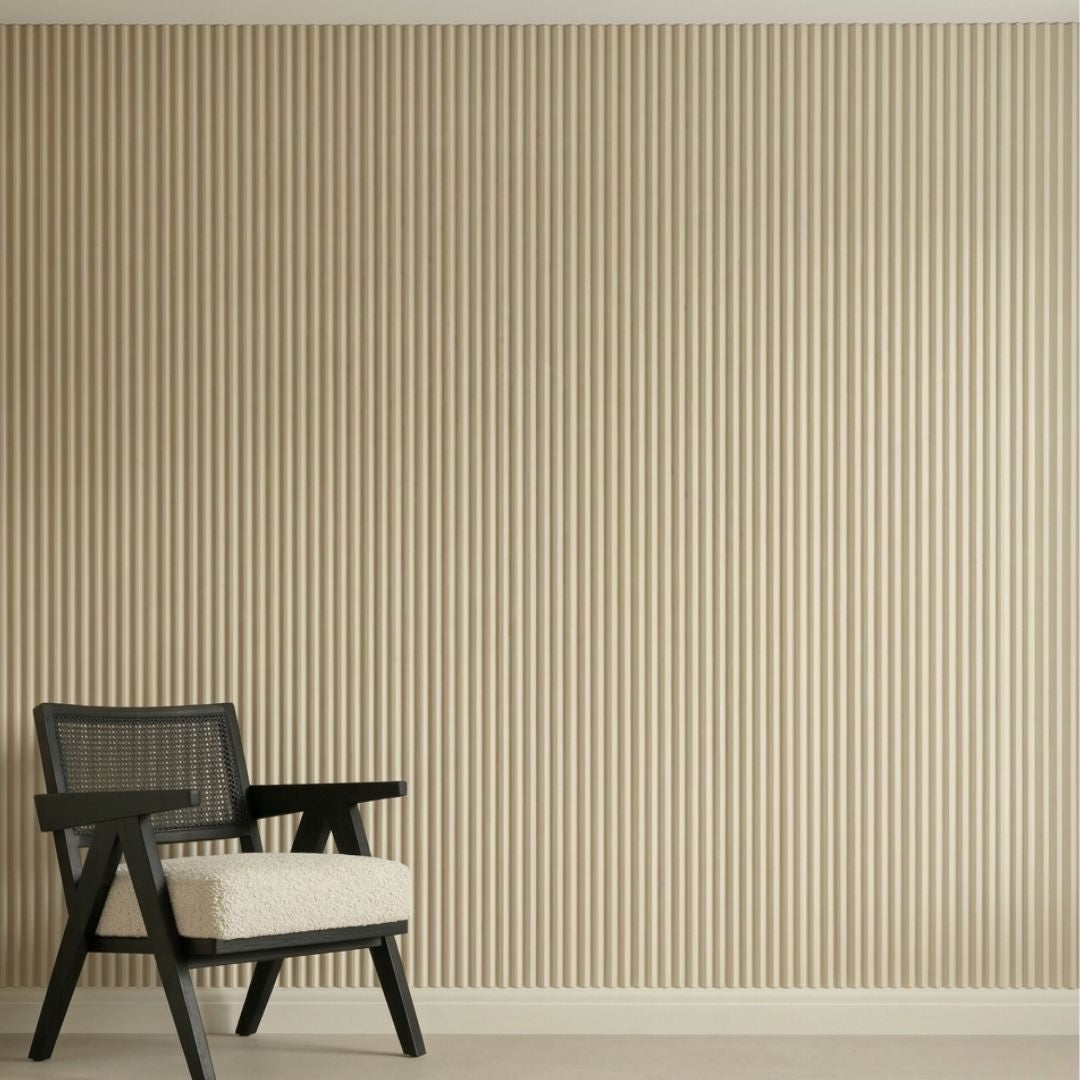 NU Wall Elegance Cascade paintable wall panels, 4-pack, showcasing textured decorative wall panel design for modern interior decor.