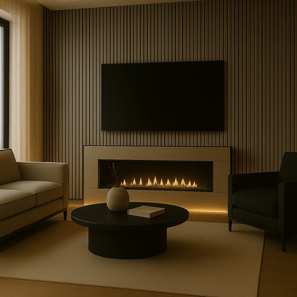 Residence Grey Oak and Black Waterproof Wall Panel